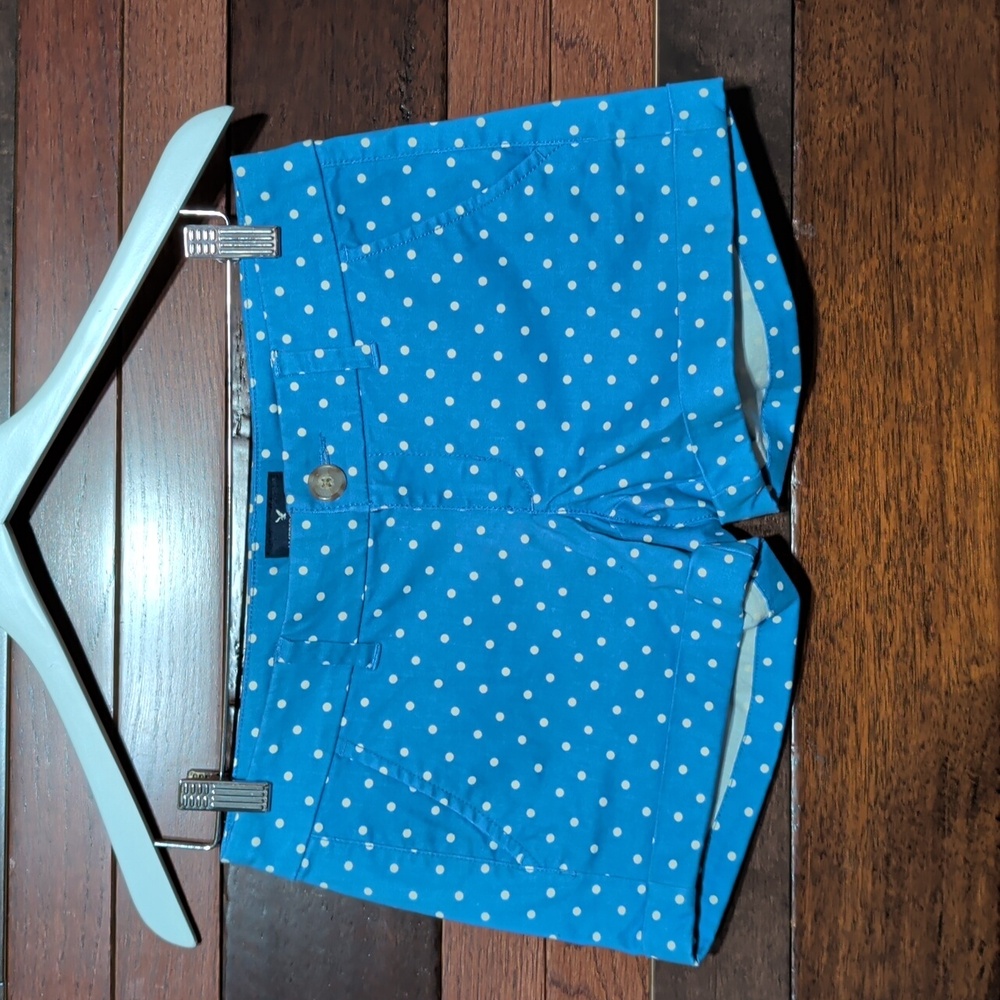 American Eagle Outfitters Blue Polka Dot High Waist Shorts